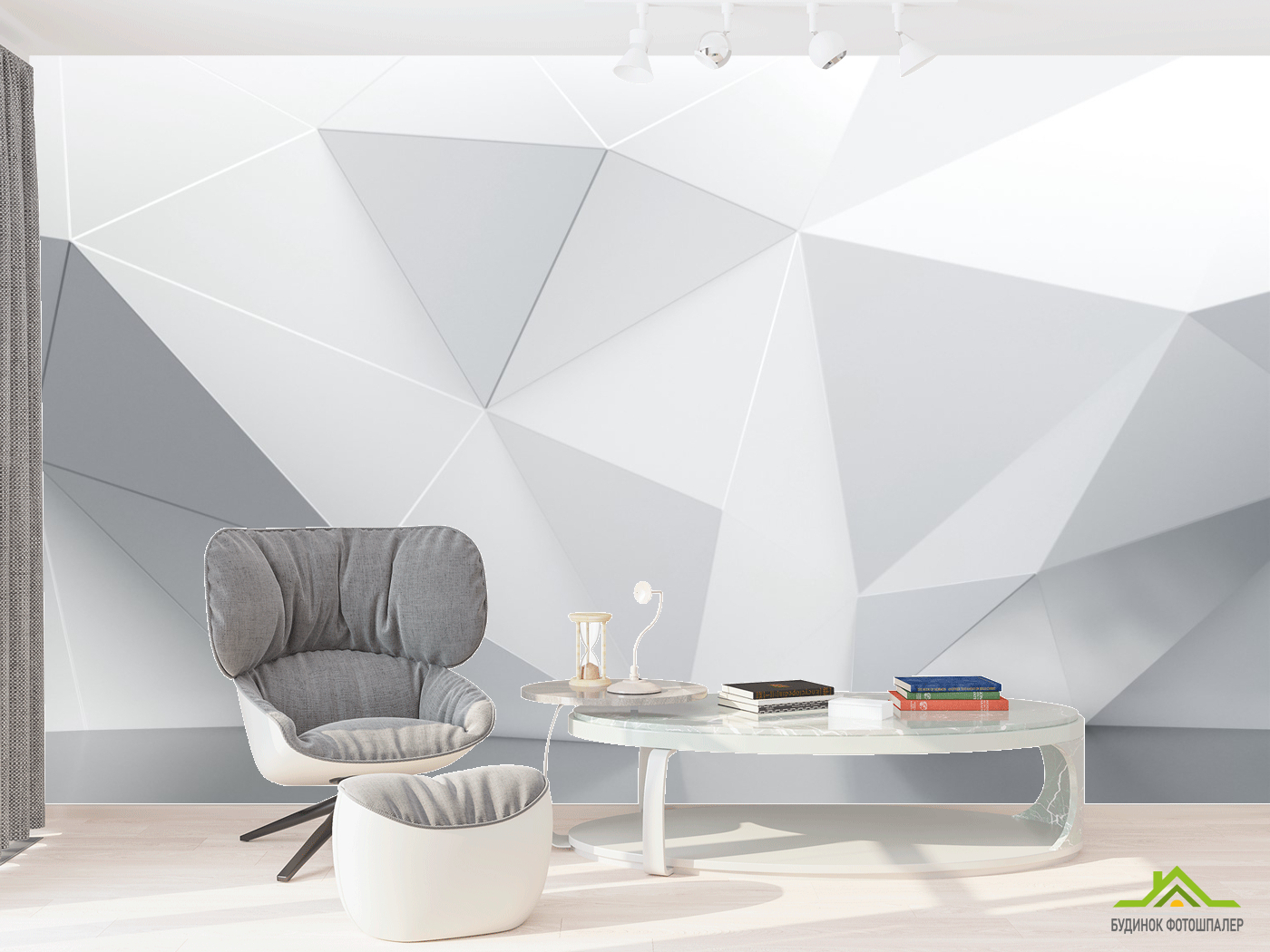 Фотошпалери Сірий полігон