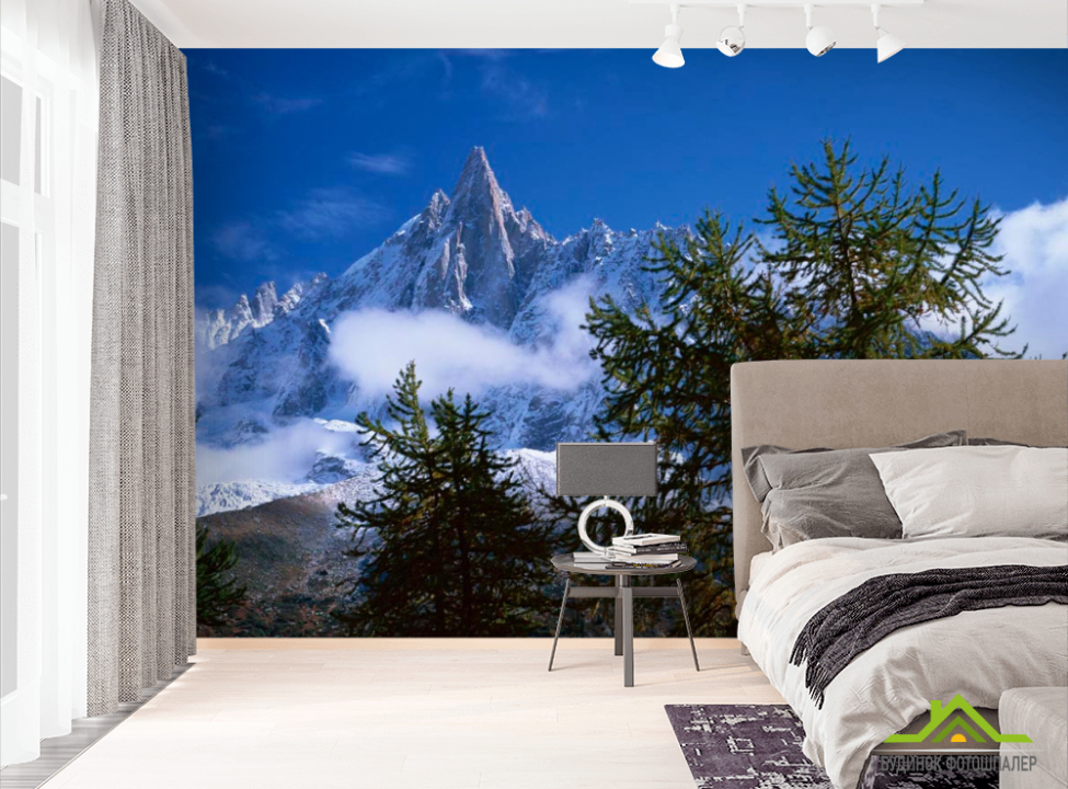 выбрать Фотообои Небо, гора, ёлки Фотообои Горы на стену