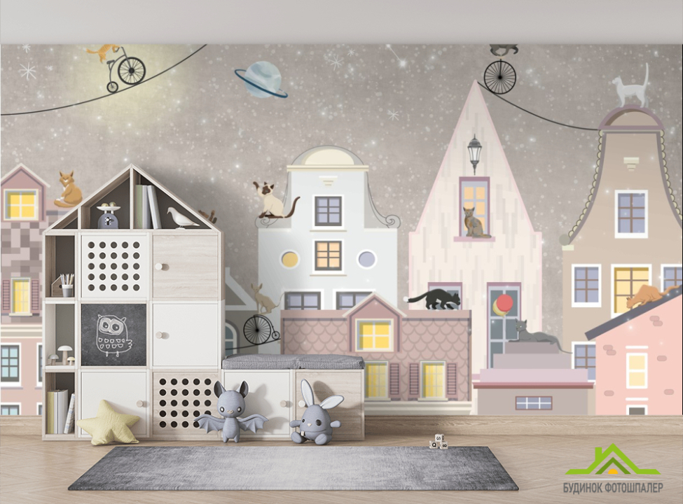 выбрать Фотошпалери будиночки Фотошпалери Little kids на стіну