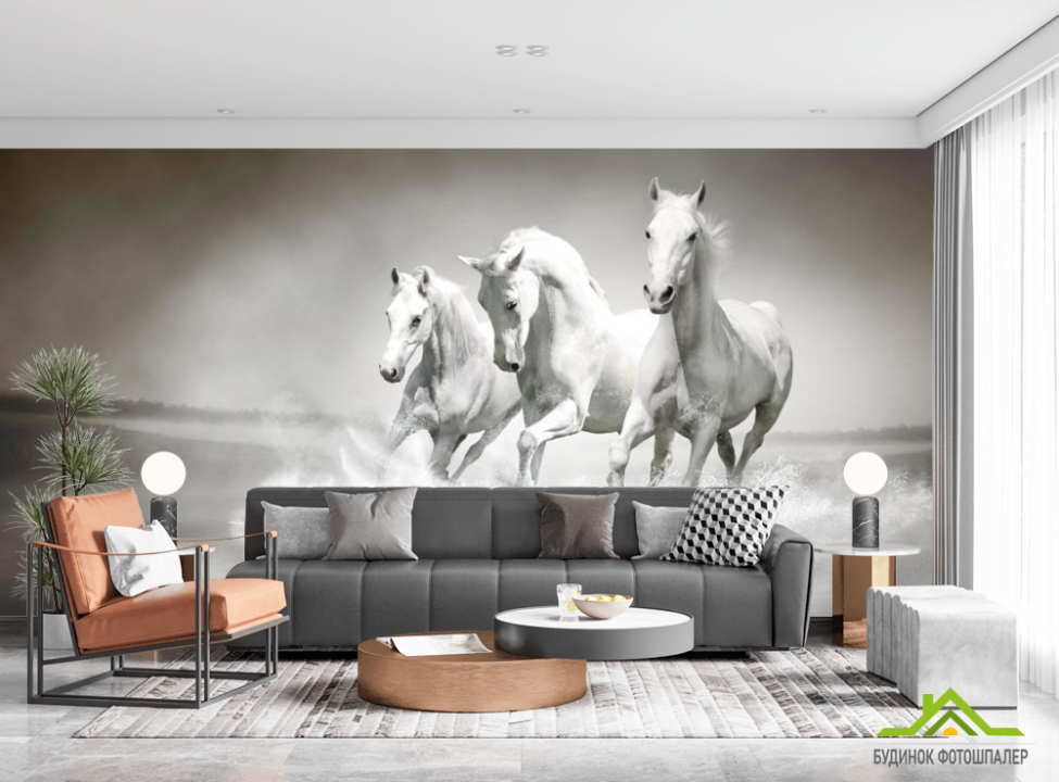 выбрать Фотообои Белые кони Фотообои Лошади на стену