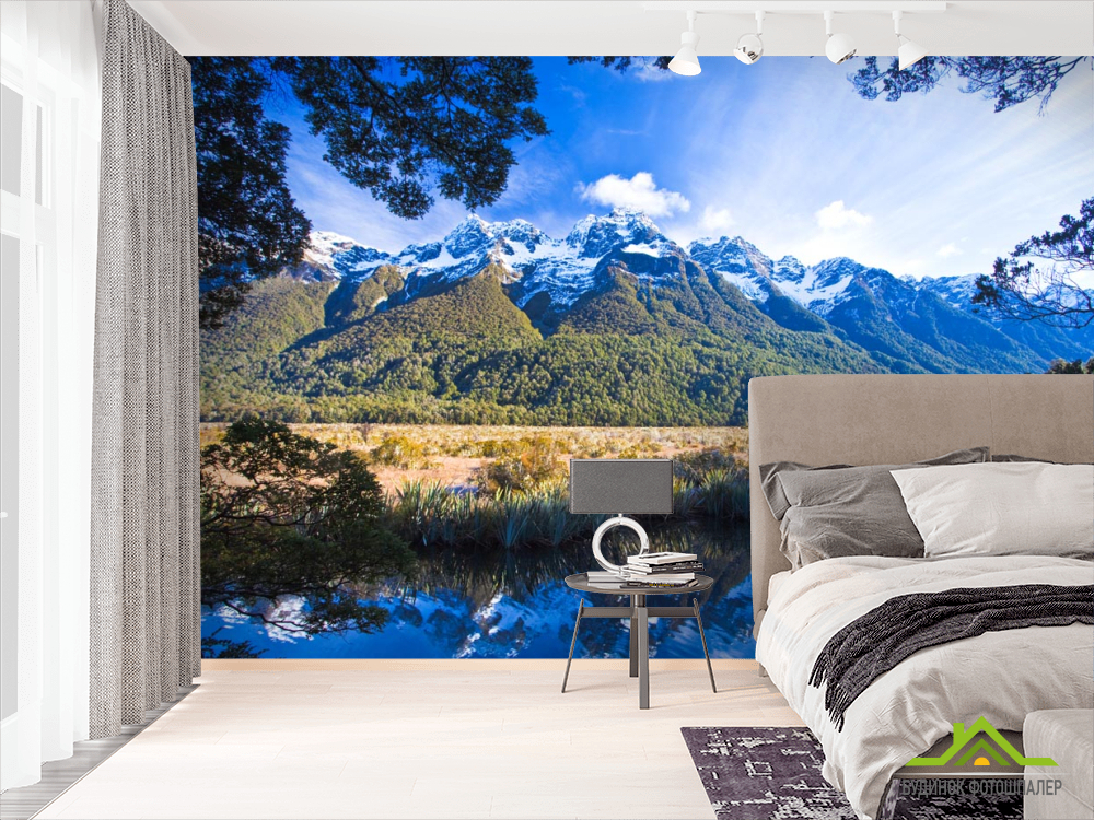 Фотошпалери озеро в горах