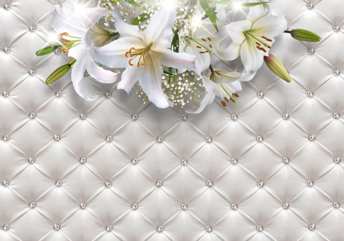 Фотообои Лилии под потолком