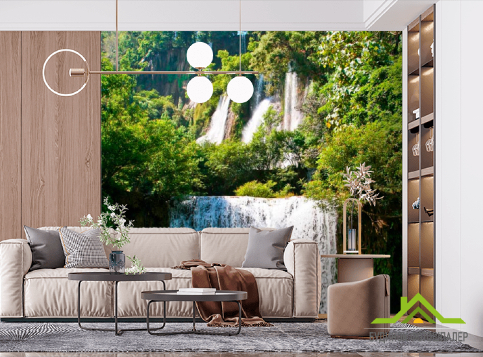 выбрать Фотообои Водопад, вода, зелень Фотообои Водопад на стену