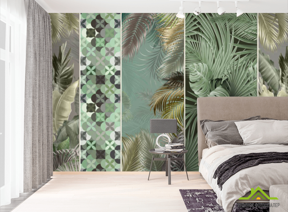 выбрать Фотообои Дизайнерские листья Фотообои тропические листья на стену