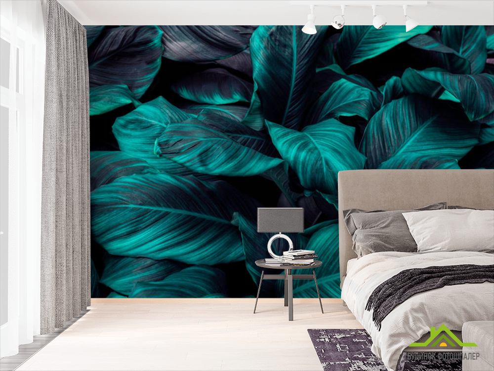 Фотошпалери Темно-зелене листя