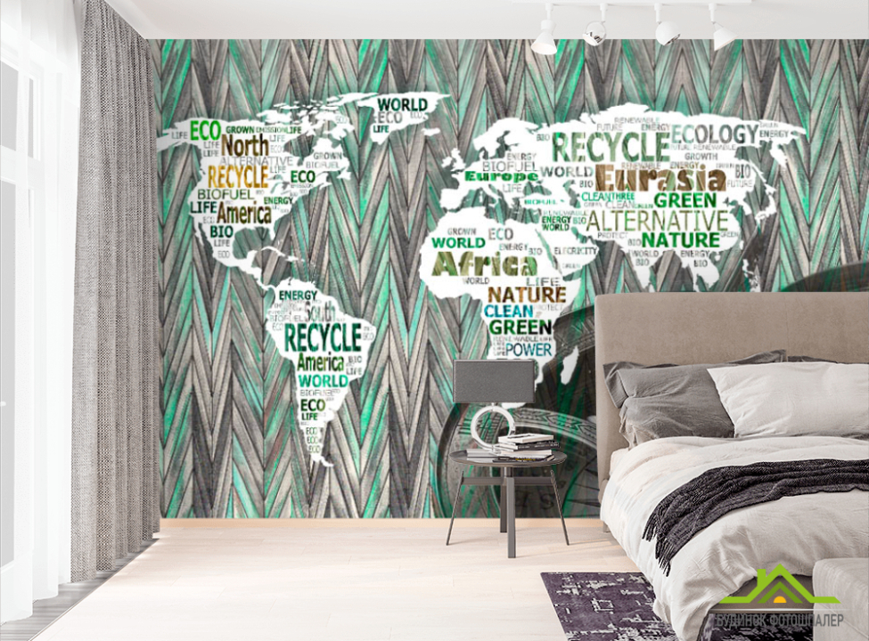 выбрать Фотошпалери Карта світу Ексклюзивні фотошпалери на стіну