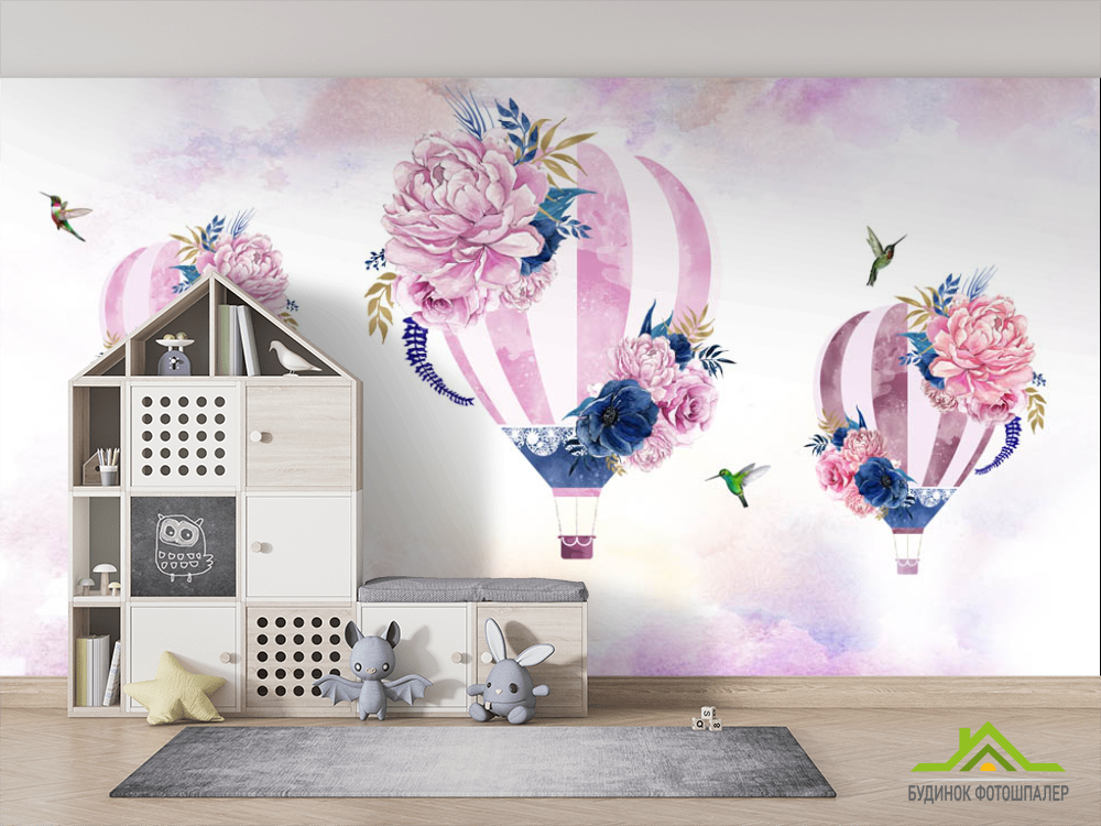 Фотошпалери Рожеві повітряні кулі