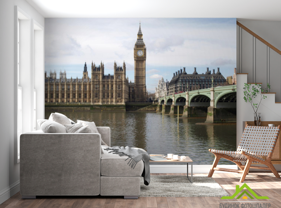 выбрать Фотошпалери Біг Бен над річкою Фотошпалери Місто на стіну