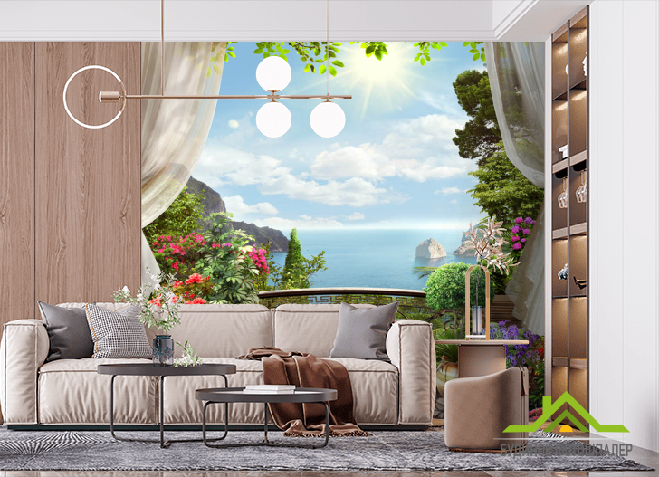 Фотообои Фреска с видом на море