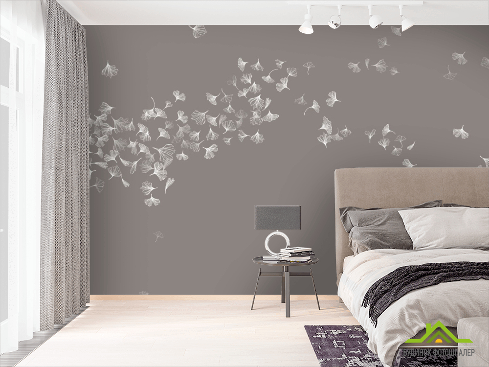 Фотошпалери летять листочки