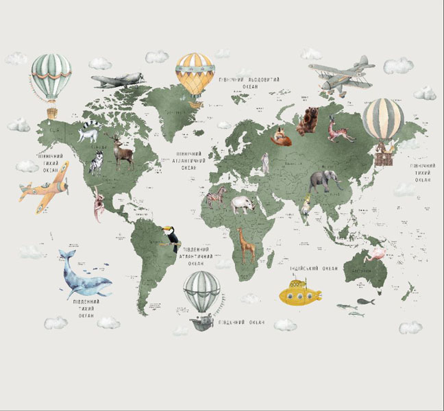 Фотошпалери карта світу