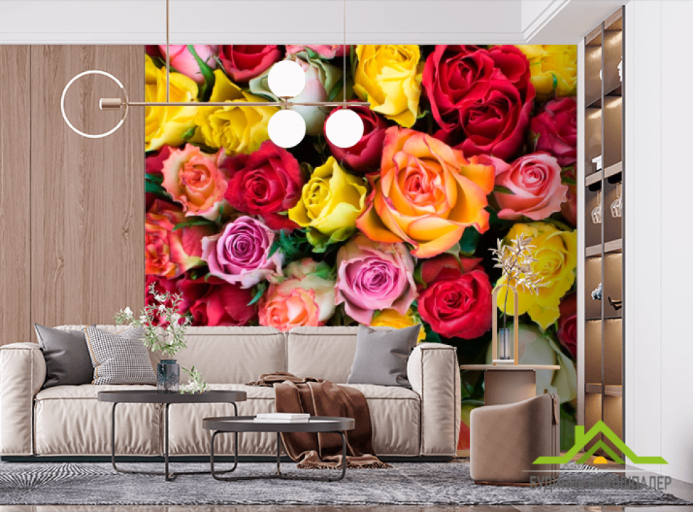 выбрать Фотообои Розы разноцветные Фотообои Цветы на стену