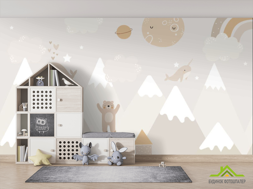 Фотообои Детский мешок бежевые оттенки