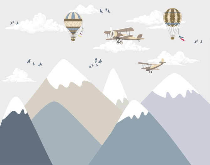 Фотошпалери Гори і літачки