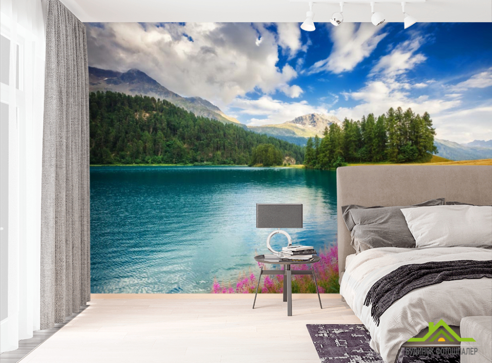 выбрать Фотошпалери берег гірської річки Фотошпалери Природа на стіну