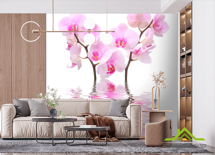 Фотошпалери Орхідеї біло-рожеві
