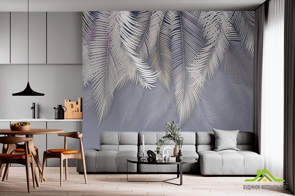 Фотошпалери пухнасті пальмове листя на стіну
