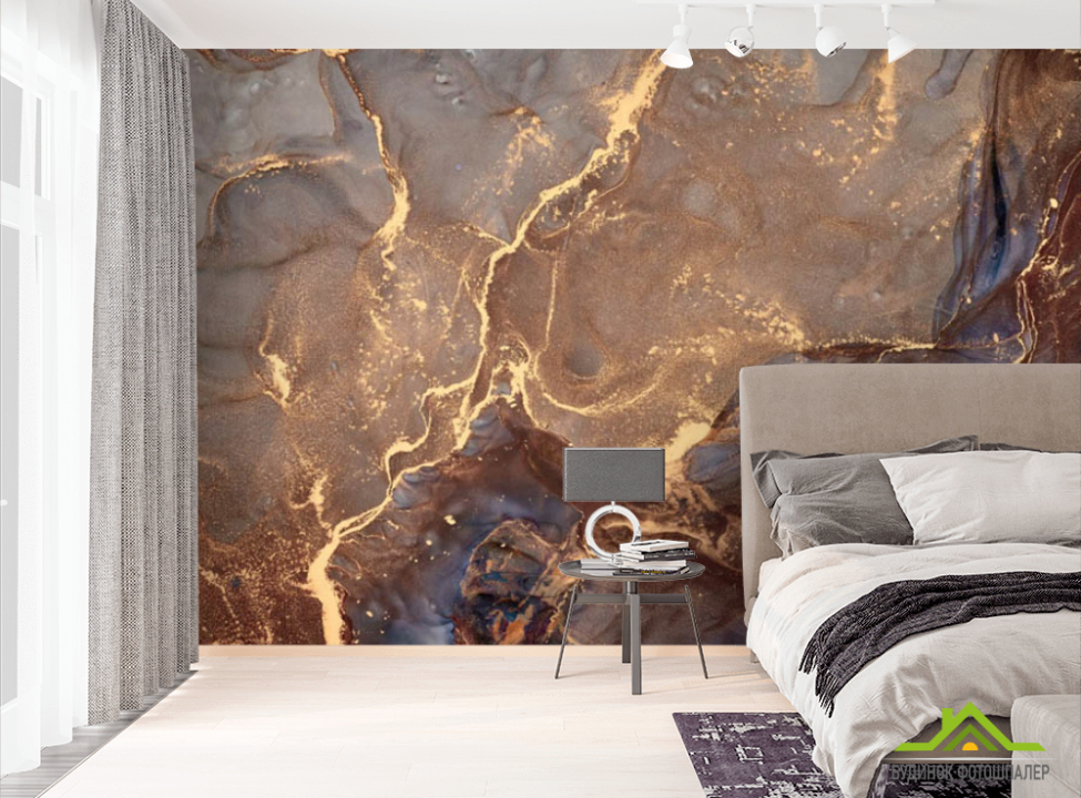 выбрать Фотошпалери Золотий fluid art з коричневим Фотошпалери Fluid art на стіну