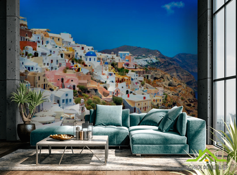 выбрать Фотообои о. Санторини, Греция Фотообои Греция на стену
