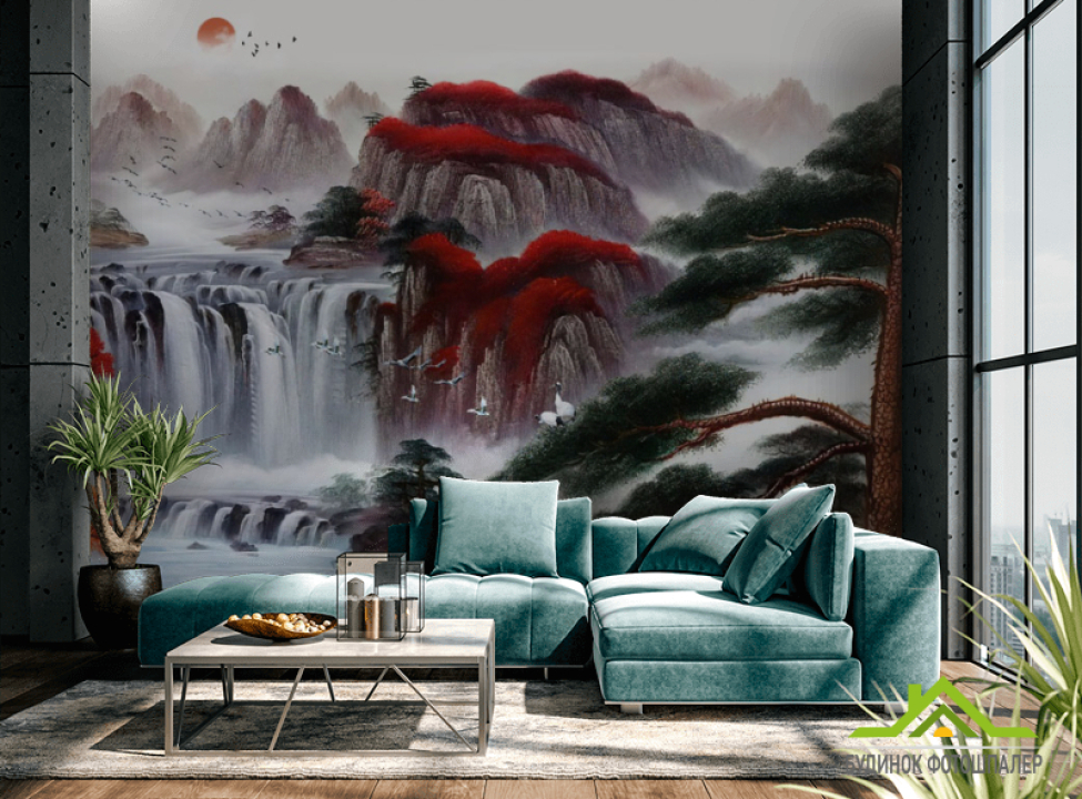 выбрать Фотошпалери водоспад Фотообої по стилю на стіну
