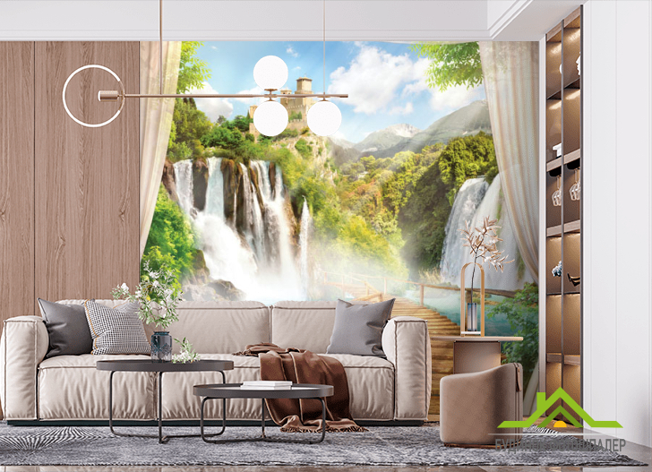 Фотошпалери Доріжка до водоспаду