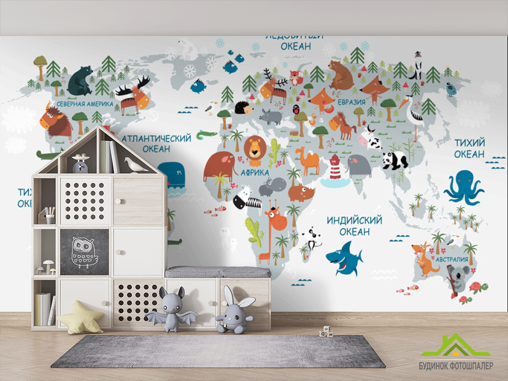 Фотообои Карта в детскую