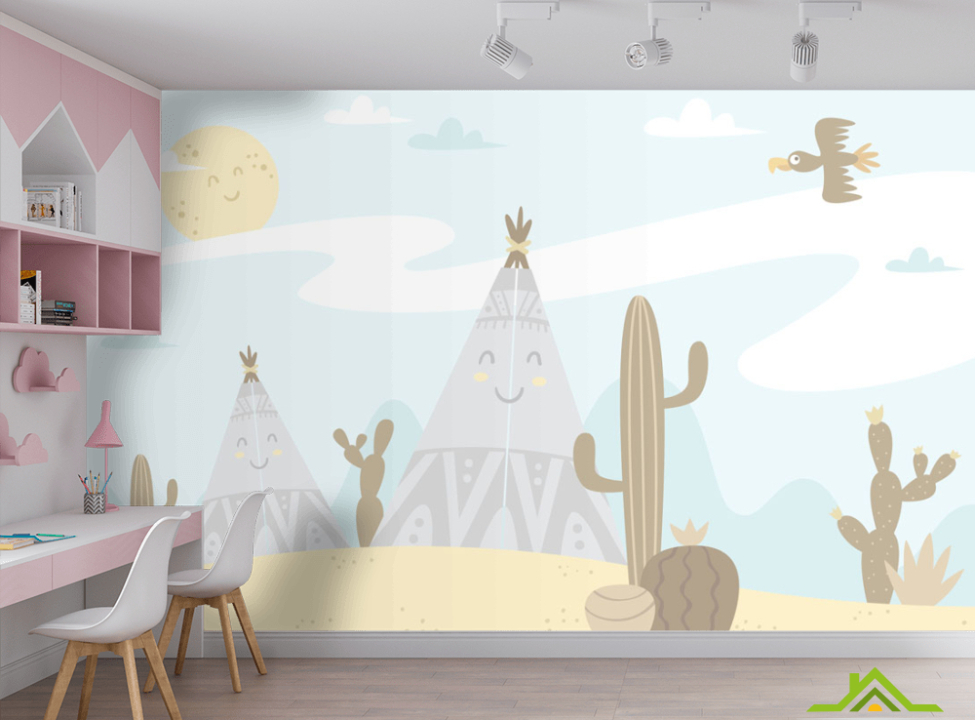 выбрать Фотообои Детские кактусы Фотообои в детскую на стену