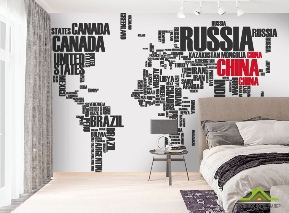 выбрать Фотошпалери Карта з країн Фотошпалери карта Світу на стіну