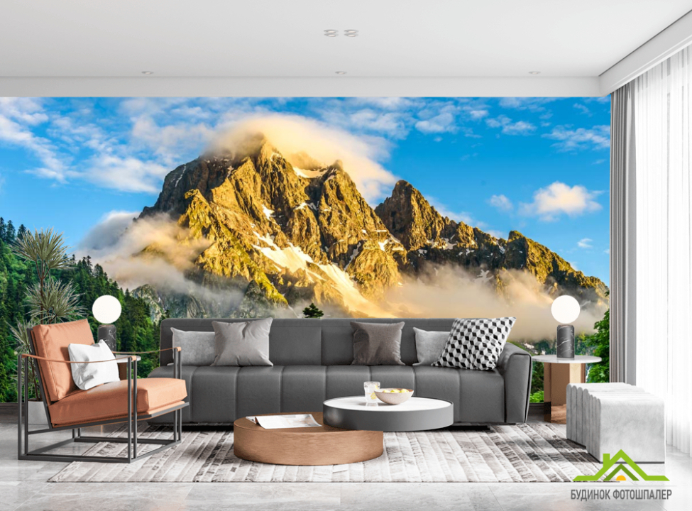 выбрать Фотошпалери гори у лісі Фотошпалери Природа на стіну