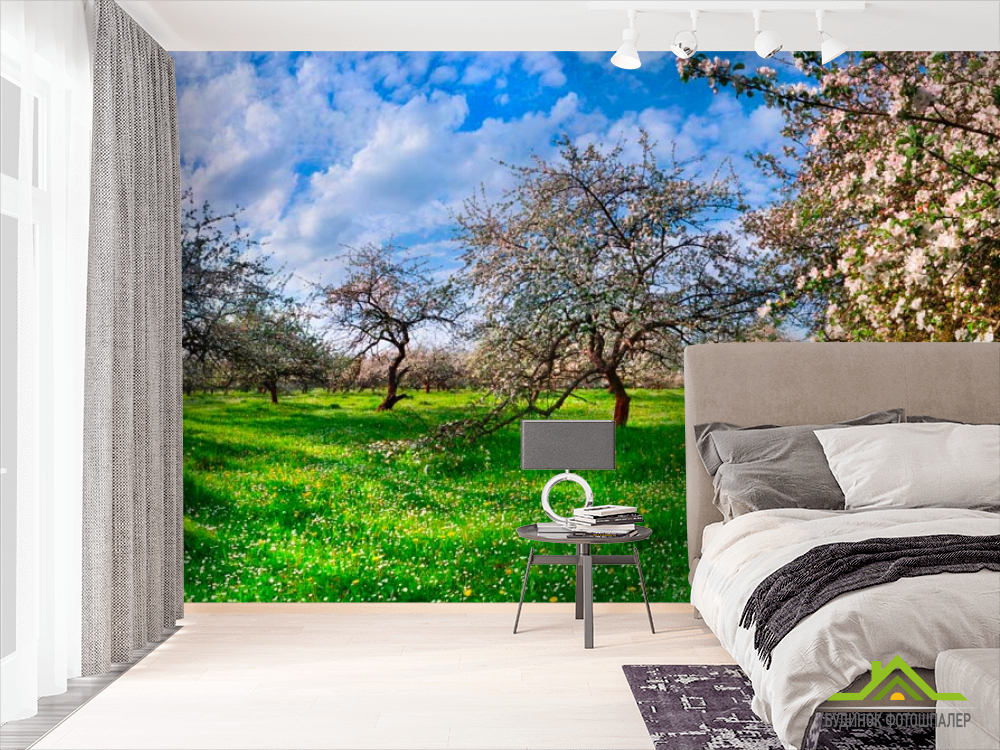 Фотошпалери Цвітіння в сад