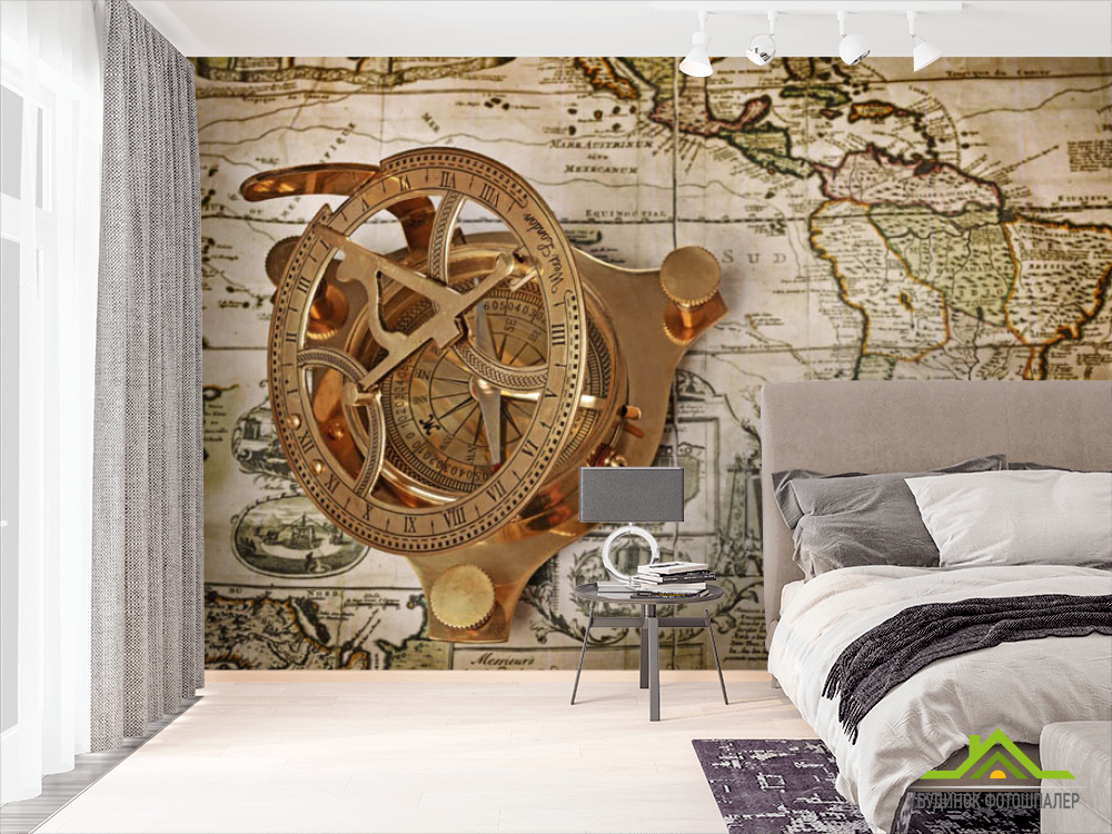 Фотошпалери карта і компас