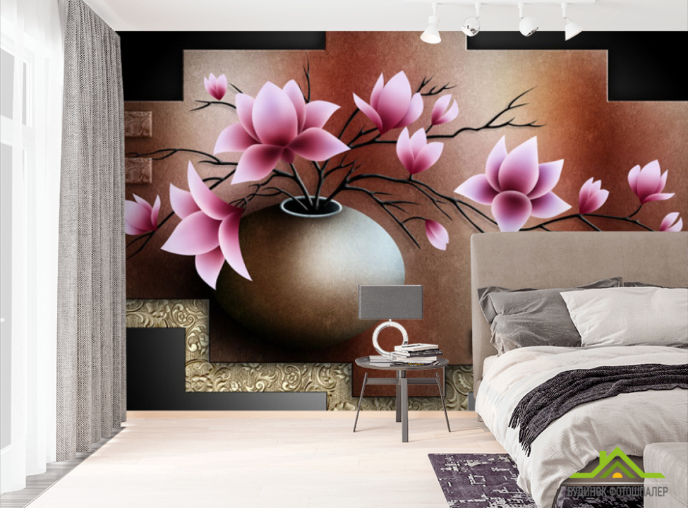 выбрать Фотообои 3д магнолии на стіну