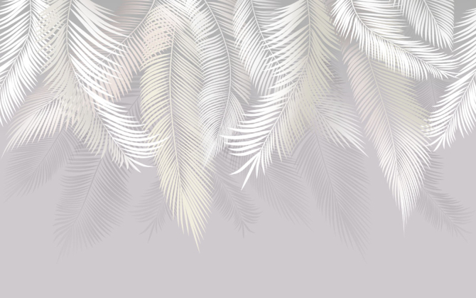 Фотошпалери пухнасті пальмове листя на стіну