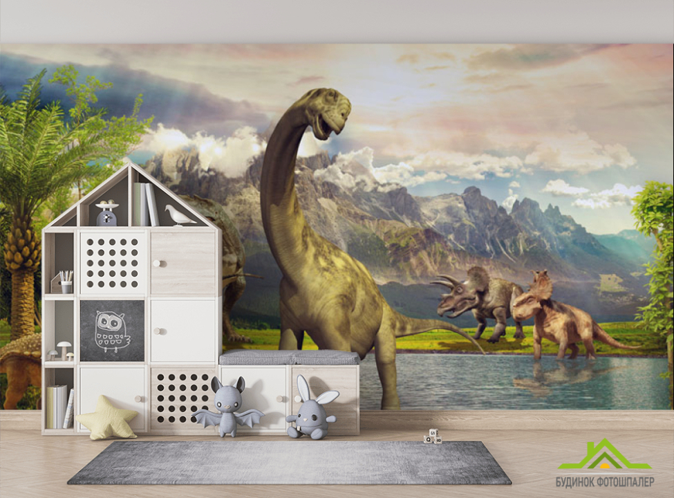 выбрать Фотошпалери Динозаври в природі Дитячі фотообої на стіну