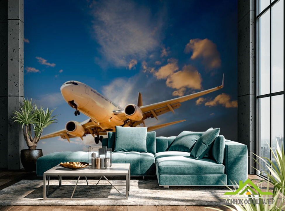 выбрать Фотообои Самолет в облаках Фотообои Самолеты на стену