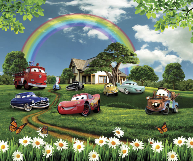 Фотообои Тачки на поляне