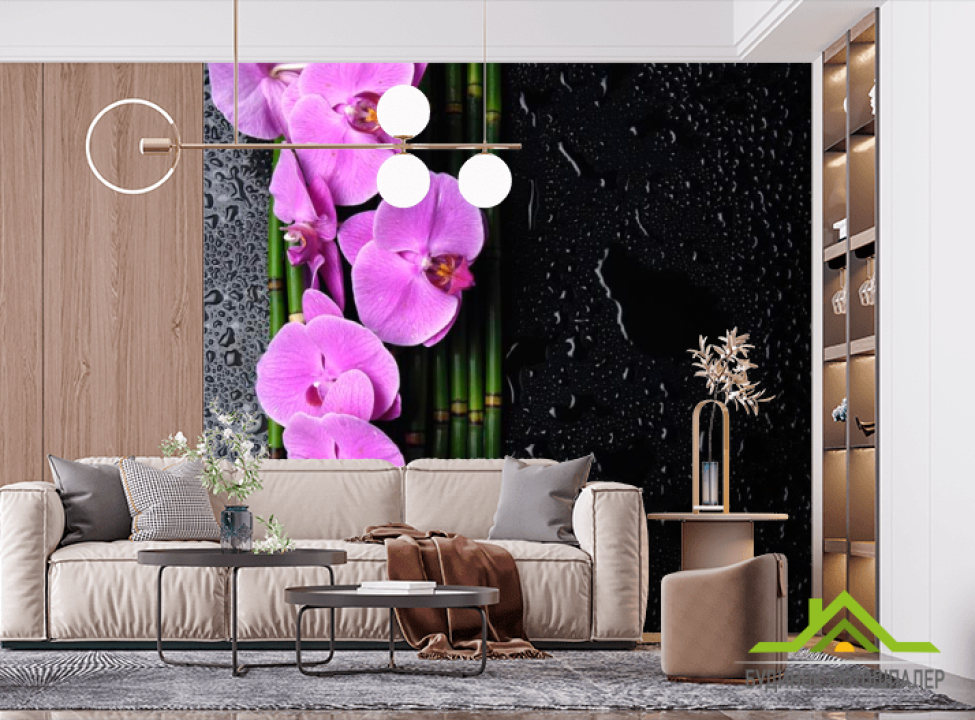 выбрать Фотообои Орхидеи розовые, бамбук Фотообои Орхидеи на стену