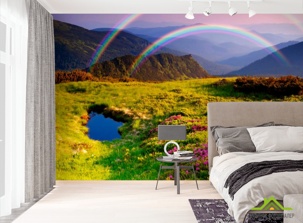 выбрать Фотошпалери Кольорове поле, веселка Фотошпалери Природа на стіну