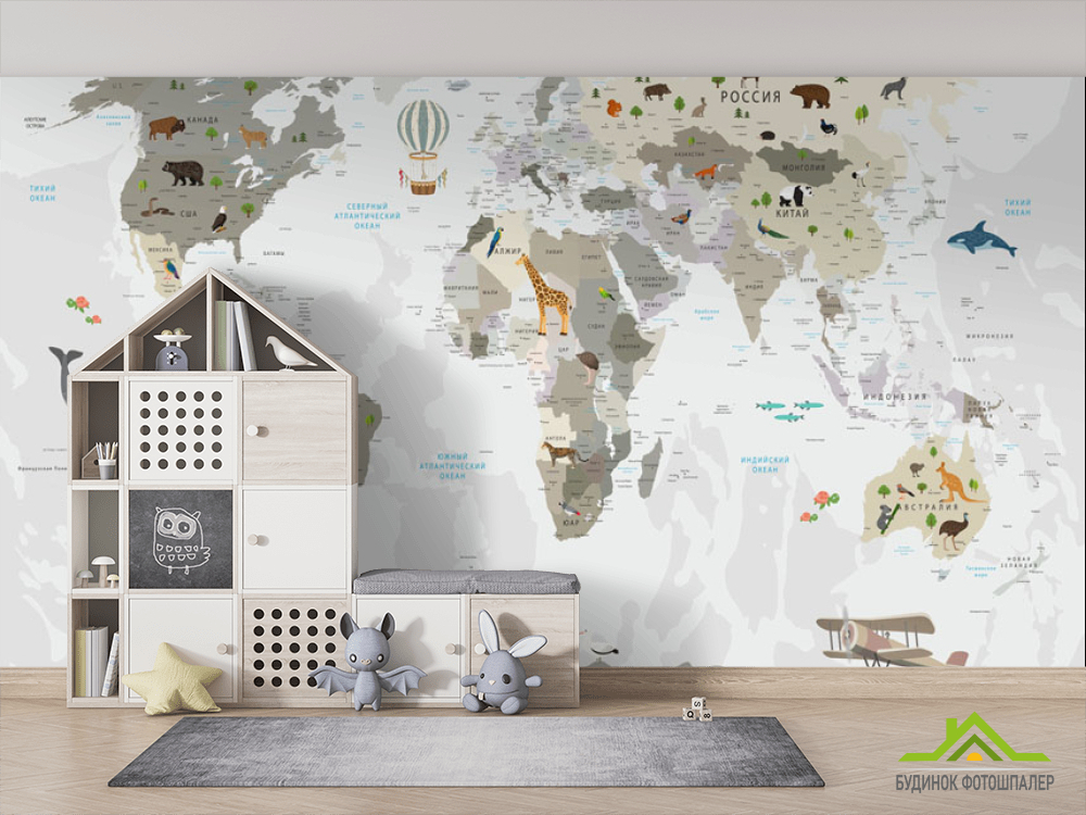 Шпалери в дитячу Карта