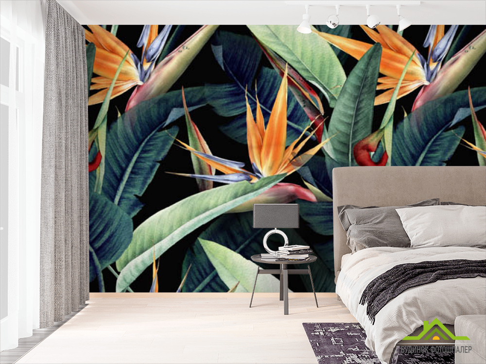 Фотообои Яркие тропические листья