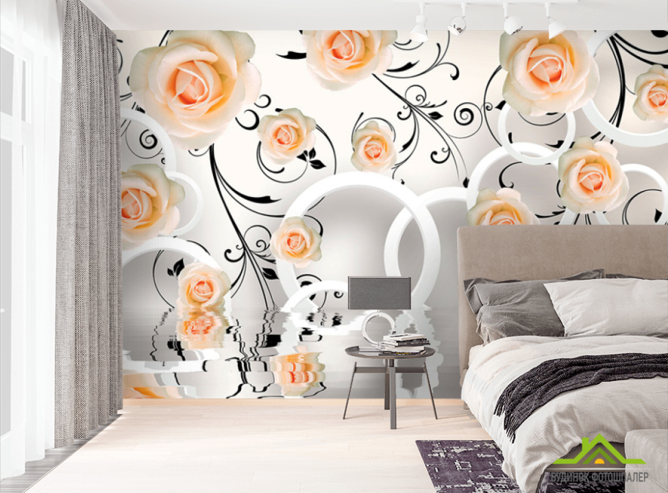 выбрать Фотошпалери 3д троянди Фотошпалери стереоскопічні на стіну