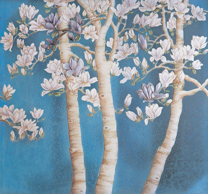 Фотошпалери Магнолії барельєф