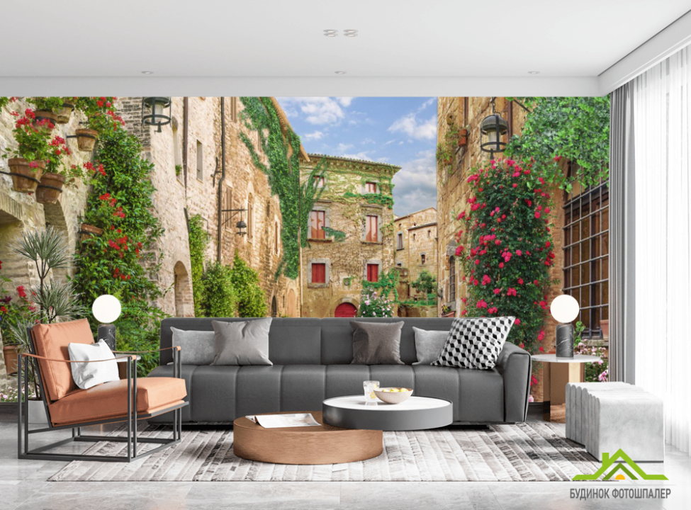 выбрать Фотообои Улочка Фотообои Расширяющие пространство на стену