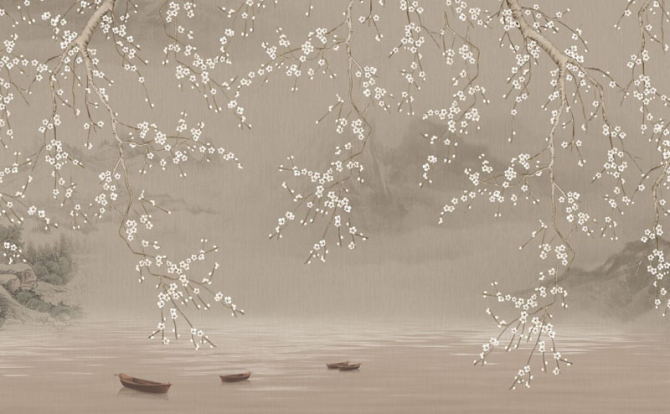 Фотошпалери гілки в япоському стилі