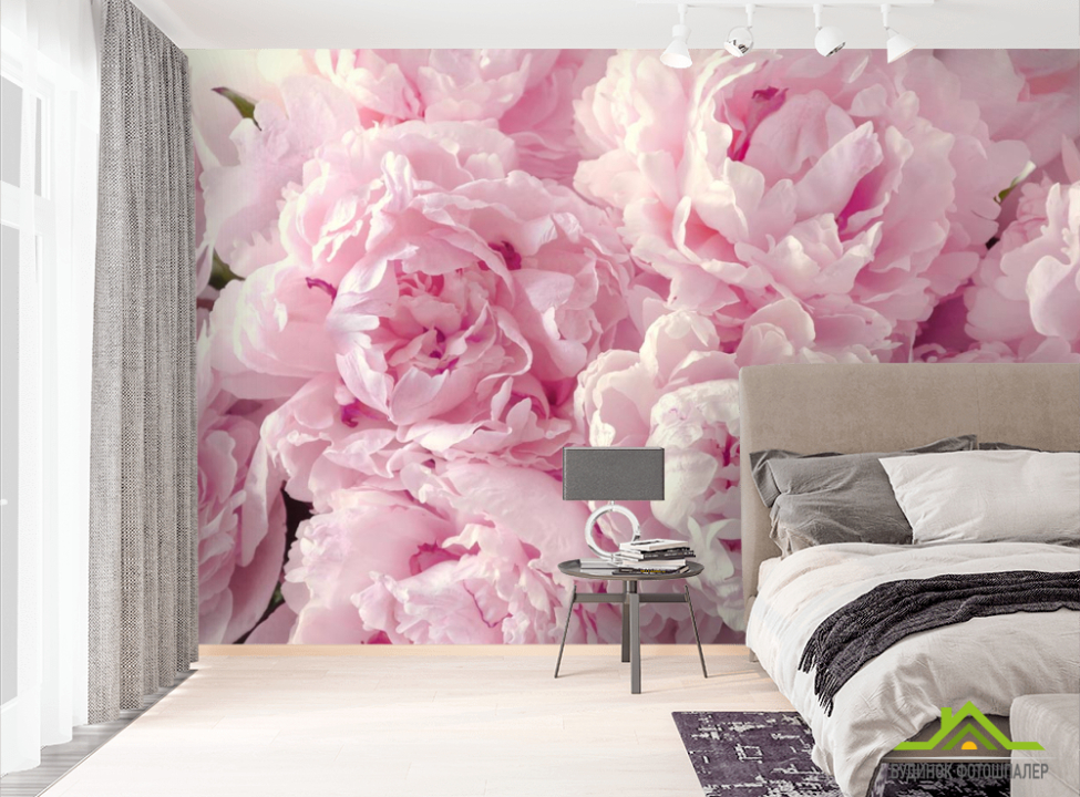 выбрать Фотообои пушистые розовые пионы Фотообои Цветы на стену