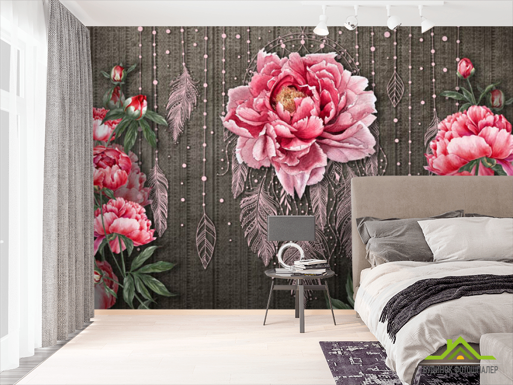 Фотошпалери червоні квіти