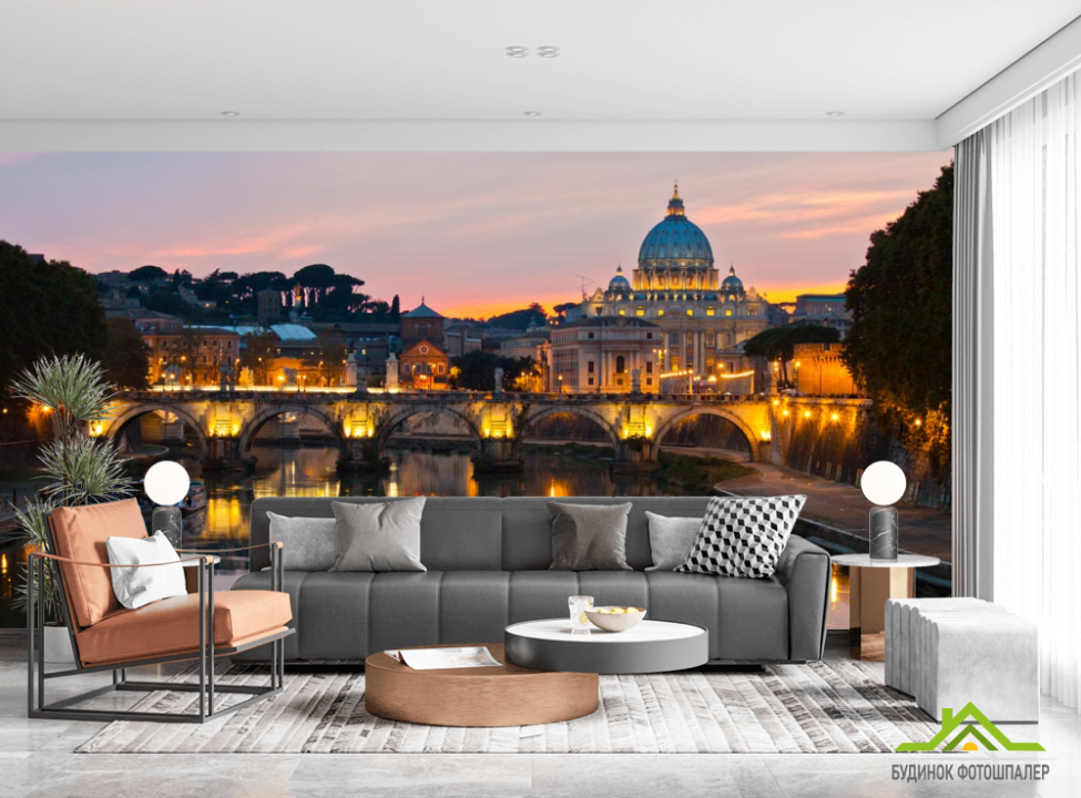 выбрать Фотошпалери гарний міст і місто Фотошпалери Місто на стіну