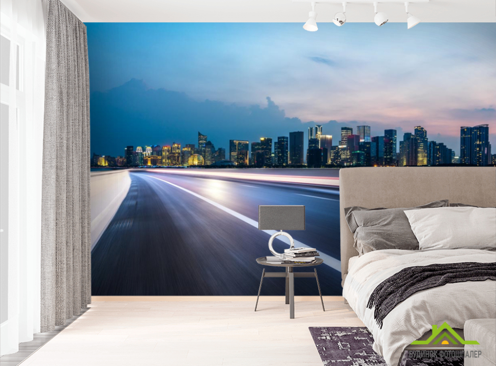 выбрать Фотошпалери міська траса Фотошпалери Місто на стіну