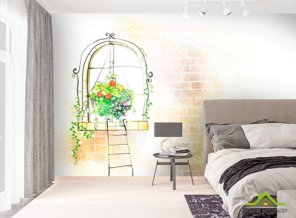 выбрать Фотошпалери Вікно Фотошпалери Ілюстрації на стіну