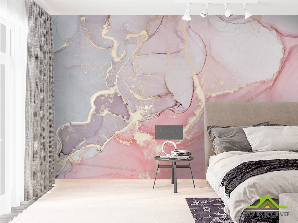 Фотошпалери флюїд рожевий